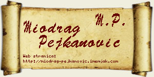 Miodrag Pejkanović vizit kartica
